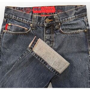 DGK x Diamond Selvedge Jeans 28 Straight Fit Skater Y2K Urban Hip Hop
